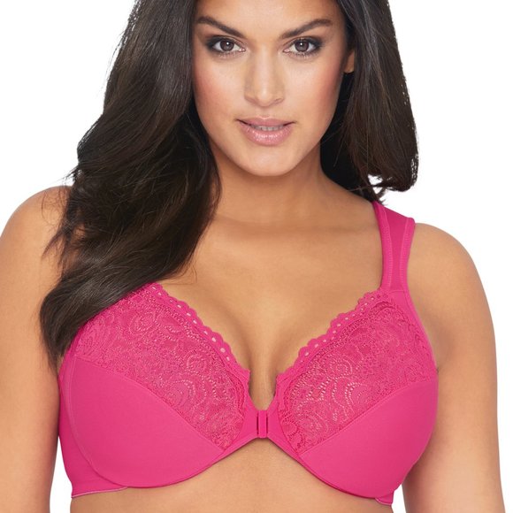 H Cup Bras 42H 44H 46H 48H Hot! Pink Underwire Wonderwire Front-Close Front-Hook - Picture 3 of 17